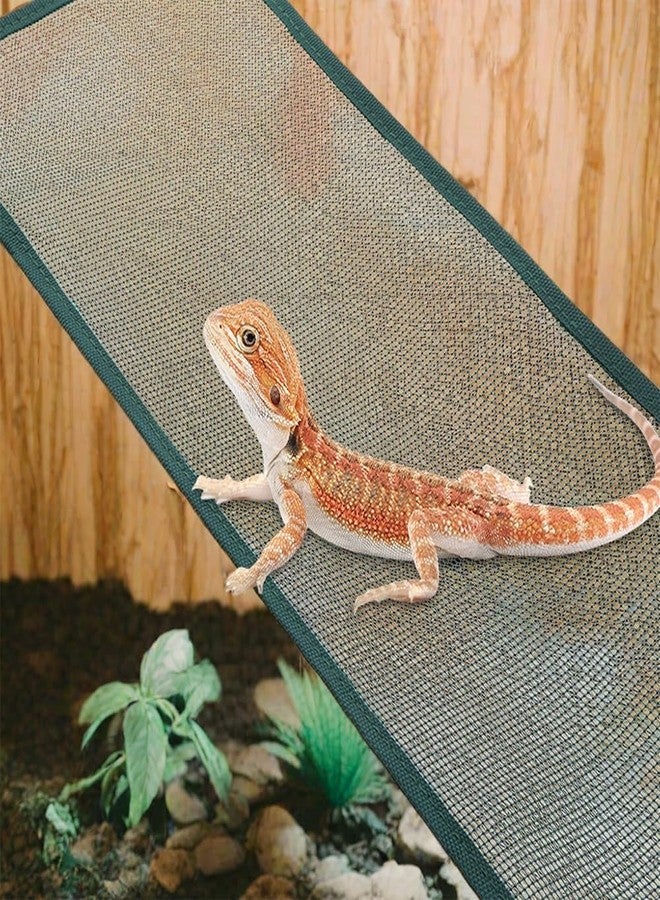 DQITJ 2 Pcs Reptile Hammock Chameleon with Suction Cup Snake Accessories Geckos Swing Climbing Net (Black and Green) - Image 4